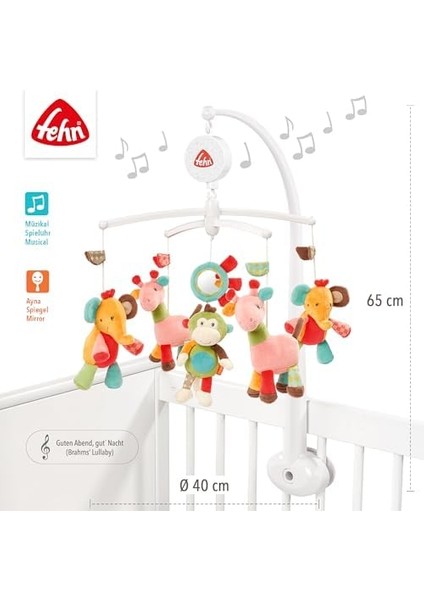 , Müzikli Dönence - Sevimli Hayvanlı Bebek Uyku Yardımcısı Müzikli Oyuncak - Bebek Dönencesi Müzik Kutusu Melodisi "brahms Wiegenlied" - 0-5 Aylık Bebekler Için fiyatları