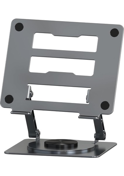 Robeve Stant Çelik Standı Ergonomik Bilgisayar Yükseltici Her Açıda Ayarlanabilir Stand Tüm Boyutlarda Notebook Uyumlu Notebook Standı Bilgisayar Stant (Gri - 360)