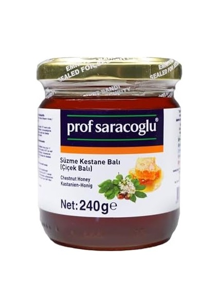 Prof Saracoglu Süzme Kestane Balı 240G