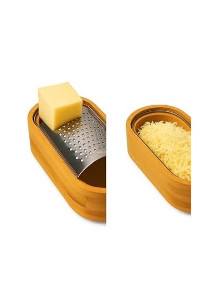 Ahşap Bambu Hazneli, Yatay Oval Metal, Çok Amaçlı Rende, 7 x 15,5 Cm, Peynir, Sarımsak, Sebze, Çikolata, Dayanıklı, Pratik Temizlenebilir, Ergonomik Mutfak Rende modelleri