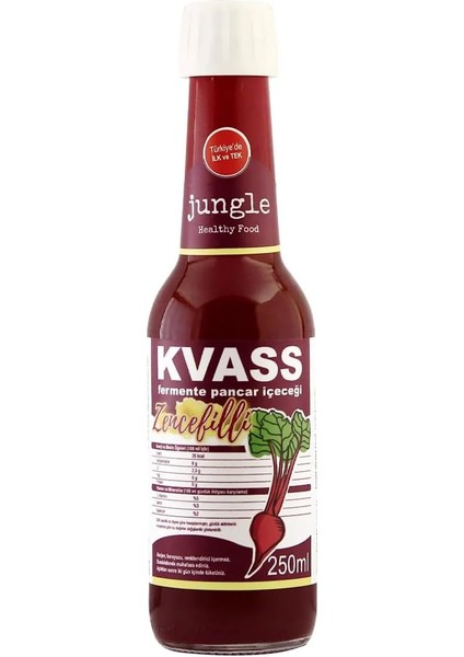 Jungle Healthy Food Zencefilli Pancar Kvass 250 Mililitre
