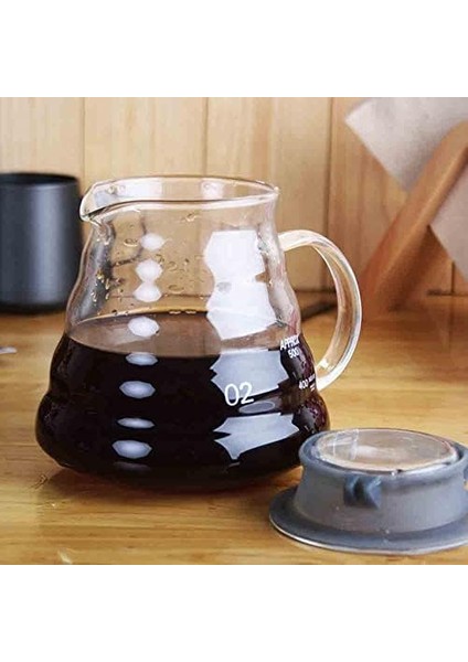 Cam Drip Kahve Servis Sürahisi - Drip Coffee - 600 ml - Dayanıklı Borosilikat Cam, Çok Renkli fiyatları