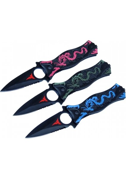 Eco Lounge PA0210 Parmak Delikli Testereli Koleksiyon Çakı 20,5 cm - Plastik Sap