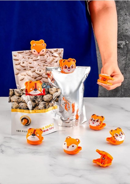 Çok Amaçlı Klips,gıda Saklama,sevimli Paket Klipsi 3lü Set