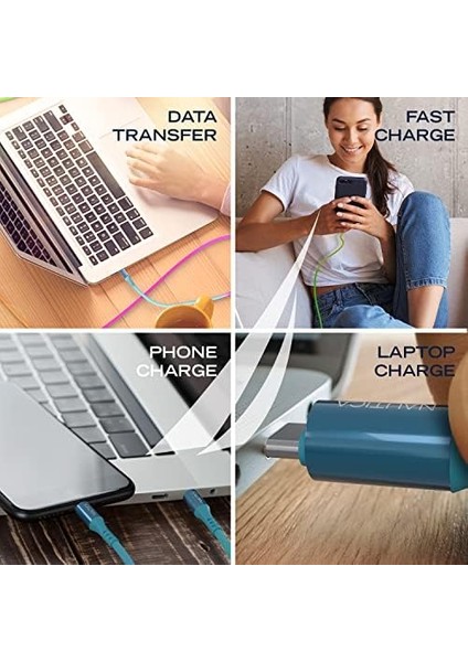 C38 Type-C To Type-C 65W LED Işıklı Şarj ve Data Kablosu 1.2m Çok Renkli fiyatları