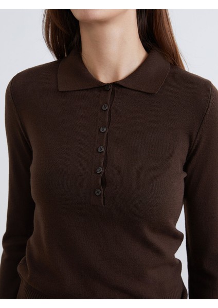 Yeni Sezon Polo Yaka Kadın Triko Kazak modelleri