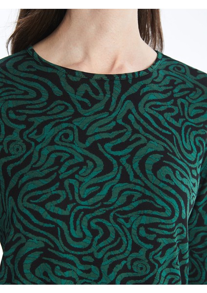 Yeni Sezon Bisiklet Yaka Desenli Kadın Tişört modelleri