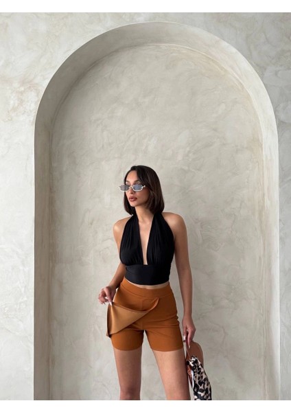 Sptrns Kapaklı Şort Etek Camel S208 (Beden: M) fırsatları