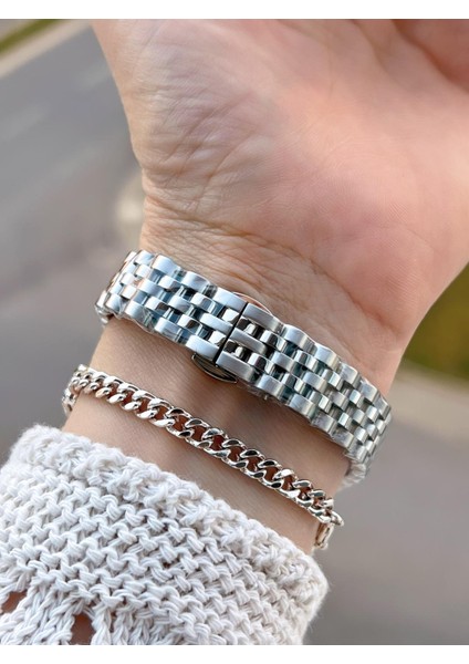 Çelik Kordonlu 2 Yıl Garantili 3 Atm Suya Dayanıklı Kadın Kol Saati+Bileklik BD.10030.1 modelleri