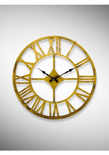 DM30 Serisi Roma Rakamlı Metal Duvar Saati Siyah 30 cm