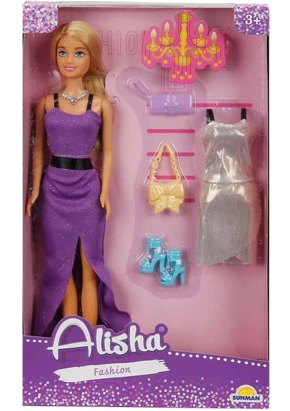 Sun-Rst-Sıs Minik Alisha Yedek Kıyafetli Bebek Set 29 cm -