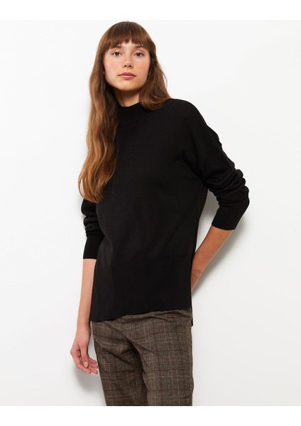 Yeni Sezon Yarım Balıkçı Yaka Kadın Triko Kazak