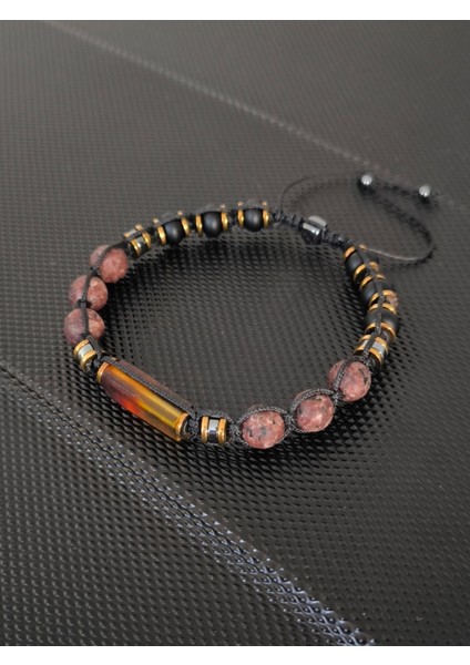 Damla Kehribar-Lavanta Akik-Oniks-Hematit Doğaltaş Bileklik Takı Aksesuar Erkek Bileklik indirimleri