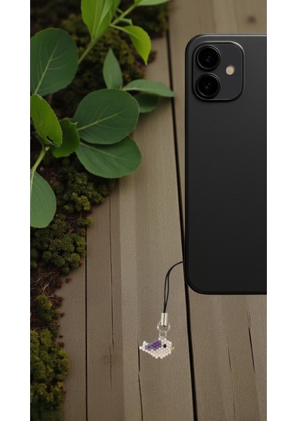 Miyuki Boncuk El Yapımı Kuş Telefon Çarmı - Charm 1