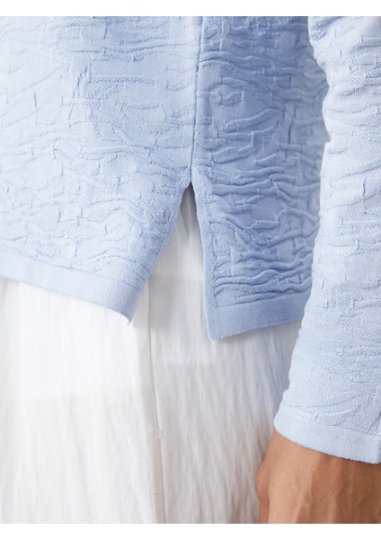 Yeni Sezon Bisiklet Yaka Desenli Kadın Triko Kazak modelleri