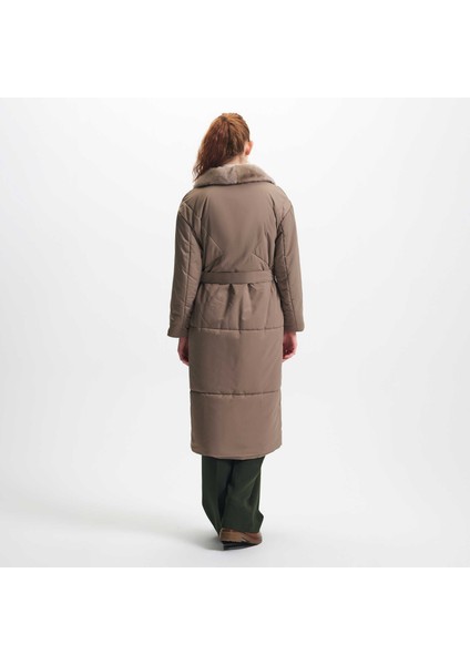 Bej Tekstil-Kürk Kadın Kürk Kaban - K23IKM320361-H1Q fırsatları