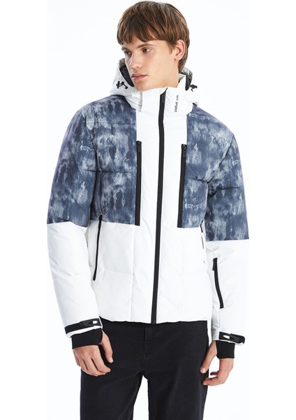 Yeni Sezon Standart Kalıp Kapüşonlu Erkek Kayak Montu