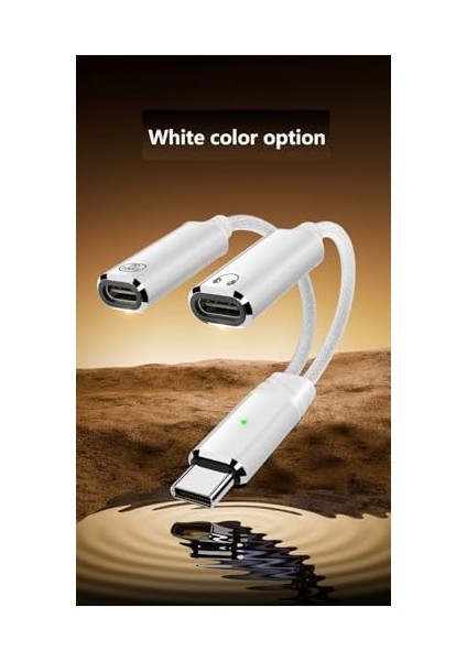 2in 1 100W Type C To Type C & Type C Hızlı Şarj Kulaklık Arama Dönüştürücü Otgtc fiyatları