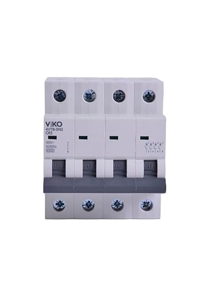4VTB-4C63 Otomatik Sigorta 4,5ka C Tipi 4 Kutup 63A modelleri