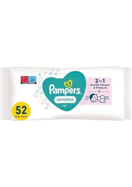 Pampers Sensitive Islak Bebek Mendili, 1 Paket, 52 Islak Mendil modelleri