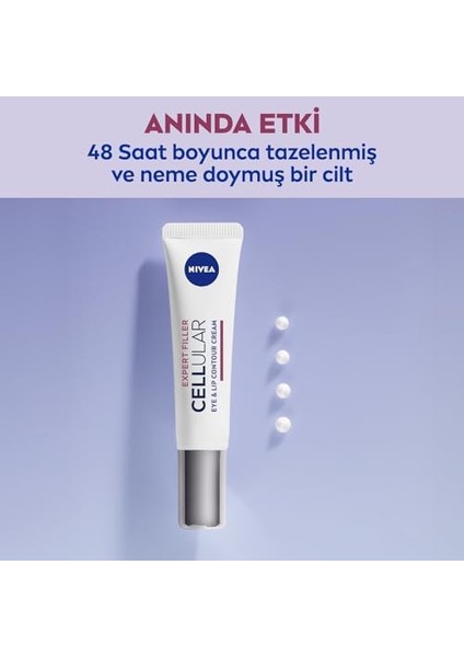 Nıvea Cellular Expert Filler Yaşlanma Karşıtı Göz & Dudak Kremi 15 Ml, Hyaluronik Asit, Folik Asit modelleri