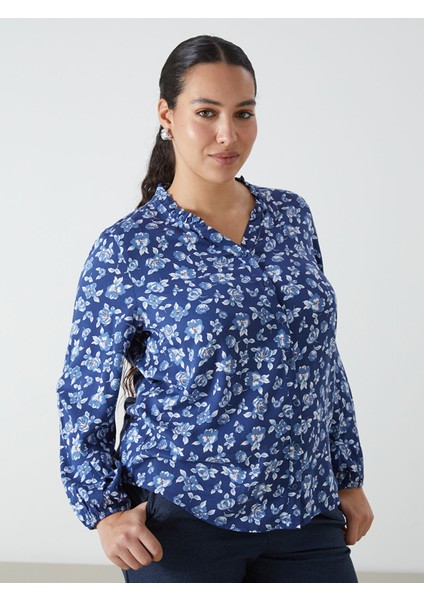 Yeni Sezon Kaçık Yaka Desenli Kadın Gömlek fiyatları
