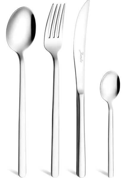 2900 Vannes 24 Parça 6 Kişilik Tatlı Çatal Kaşık Bıçak Takımı