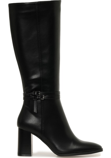 25K-8146 5pr Siyah Kadın Topuklu Çizme