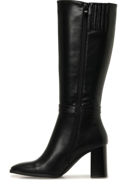 25K-8146 5pr Siyah Kadın Topuklu Çizme modelleri