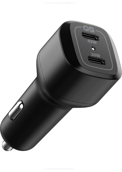 65W Usb-C 2 Port Araç Içi Hızlı Şarj Aleti Pps Destekli Akım Korumalı Güç & & iPad & Type-C - ACP02562