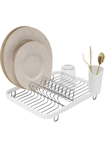 Sinkin Metal Bulaşıklık, Çatal Bıçak Sepetli – Lavaboya Veya Çalışma Yüzeyine Uyar, Kompakt ve Kullanışlı, Beyaz/ modelleri