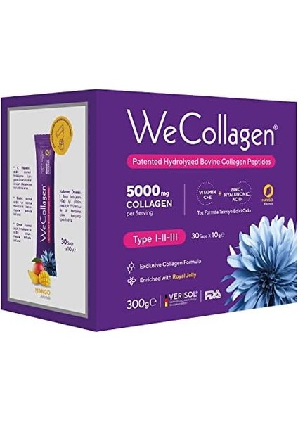 Wecollagen Tip 1-2-3 Toz Kolajen Saşe 30X10GR