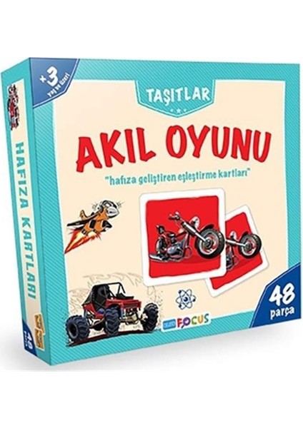 Focus Games Kampanyalı-Akıl Oyunu - Taşıtlar 48 Parça 3 Yaş ve Üzeri: Hafıza Geliştiren Eşleştirme Kartları