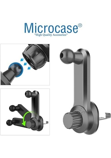 360 Derece Dönebilir Araç Içi Izgaralıktan Otomatik Kavramalı Metal Kelepçeli Telefon Tutucu - AL3738 modelleri