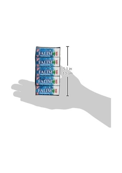 Falim Işıl Şekersiz Sakız Nane Aromalı 5'li 7 G x 20 Adet