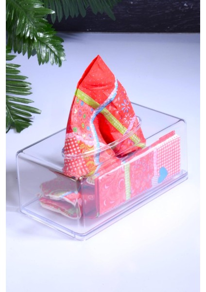 Clear Peçete Organizeri Şeffaf Z Peçetelik Akrilik Peçetelik