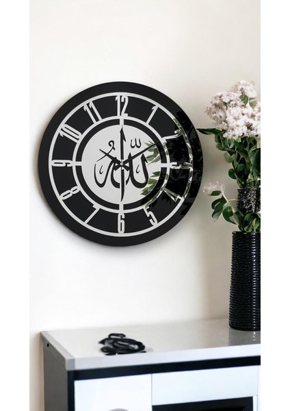 46 cm Gerçek Ayna Pleksi Rakam Dekoratif Duvar Saati