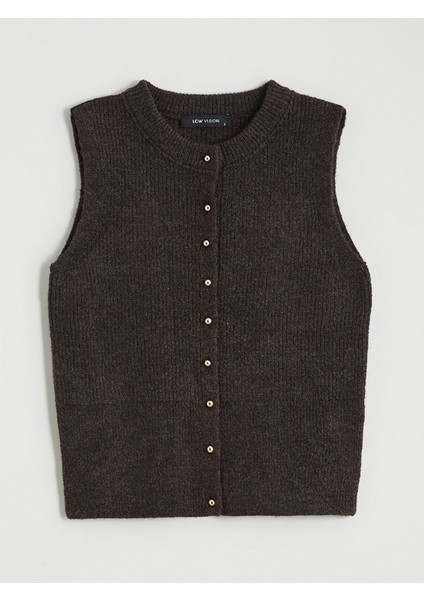 Yeni Sezon Bisiklet Yaka Kadın Triko Yelek indirimleri