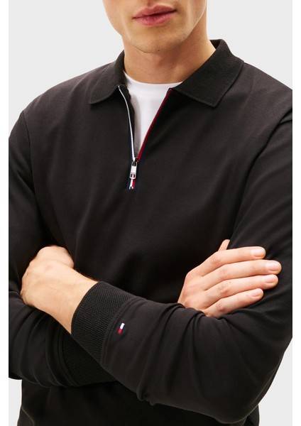 Pamuklu Regular Fit Logolu Polo Yaka Sweat Erkek Polo Yaka Sweat MW0MW40302 Bds modelleri