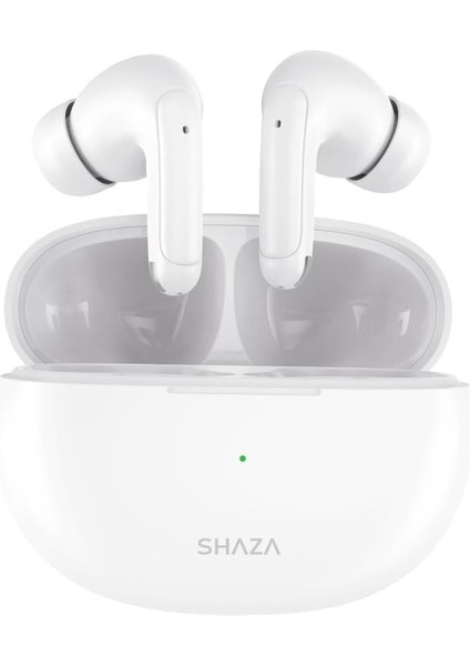 Shaza Air8 4 Mikrofonlu Enc+Anc 400 Mah Tws Silikonlu Bluetooth Kulakiçi Kulaklık Beyaz