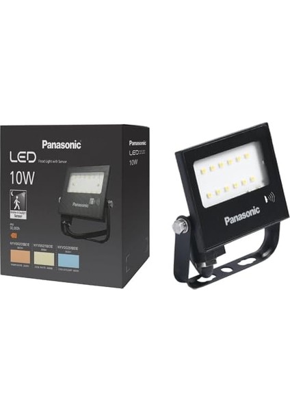 LED Projektör Sensorlü, Beyaz Işık 10W 900LM 6500K