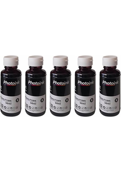 Photo Ink Hp Smart Tank 500-530-515-615 5 Adet Siyah Mürekkep