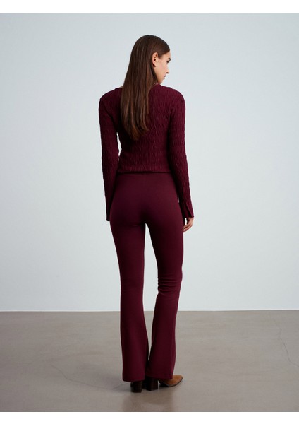 71891 Beli Lastikli Ispanyol Paça Eşofman-Bordo fiyatları