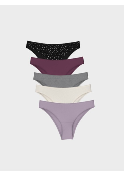 Yeni Sezon Baskılı Brazilian Külot 5'li