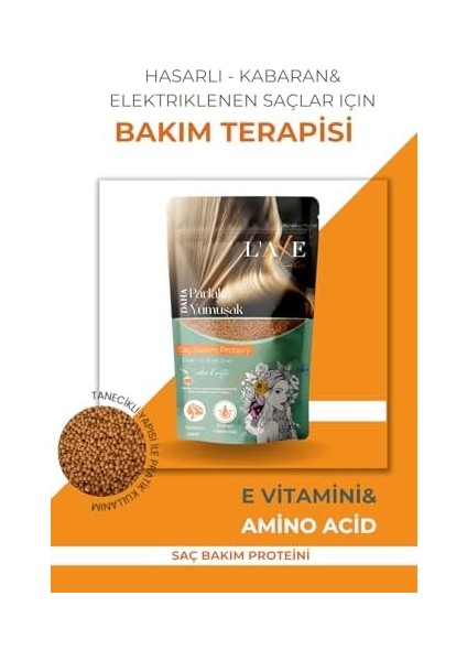 Hasarlı-Kabaran Saçlara Bakım Terapisi | Saç Bakım Proteini | 50 Gram