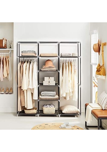 Katlanır Kumaş Dolabı, 175X150X45 Cm, Siyah RYG12B fiyatları