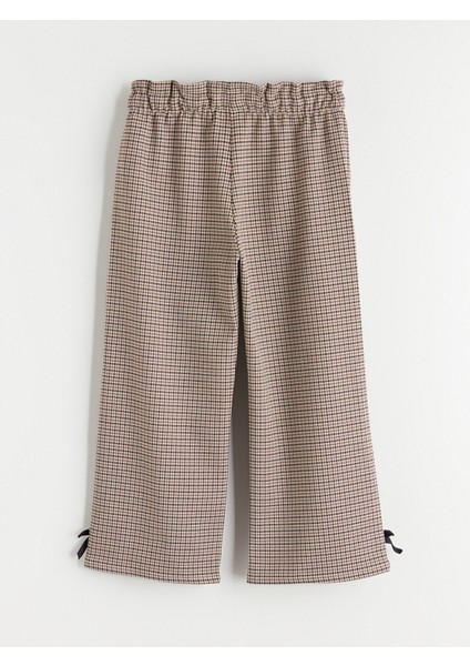 Yeni Sezon Beli Lastikli Fiyonk Detaylı Kız Çocuk Pantolon fırsatları