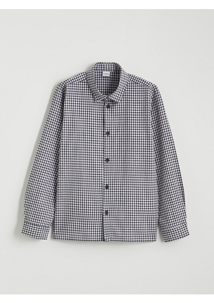 Yeni Sezon Uzun Kollu Ekose Erkek Çocuk Gömlek