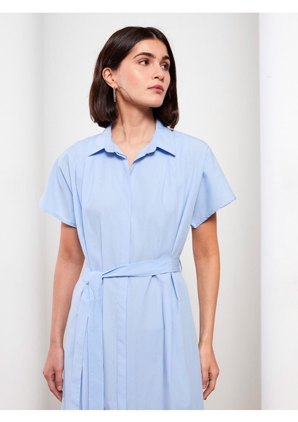 Yeni Sezon Düz Kısa Kollu Poplin Kadın Gömlek Elbise modelleri