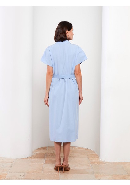 Yeni Sezon Düz Kısa Kollu Poplin Kadın Gömlek Elbise indirimleri